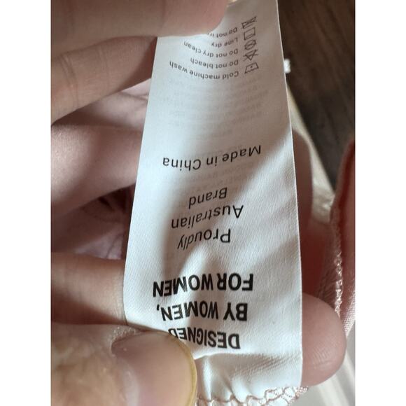 Angel Maternity Women’s Size M/L Bamboo Robe Pink Crochet Trim Hospital Robe NEW - Picture 6 of 10